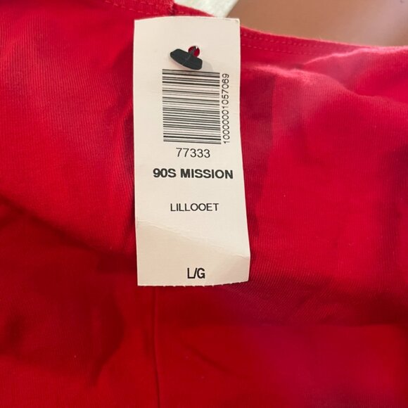 Aritzia TNA Women's Red Cropped Tank Top-Sz L-NEW - Picture 3 of 3